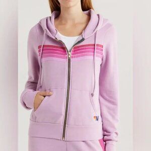 Pink Aviator Nation 5 Stripe Hoodie